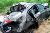 Car overturns near Tannirbhavi, 1 killed  and 4 injured